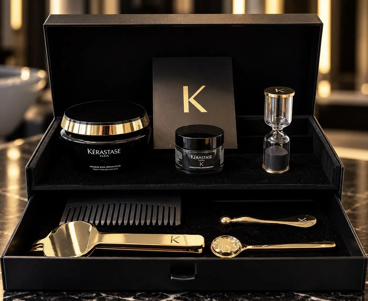 ערכת Kérastase Chronologiste בשחור וזהב
